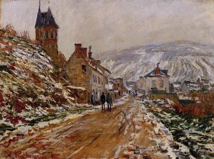 Claude Monet The Road in Vetheuil in Winter